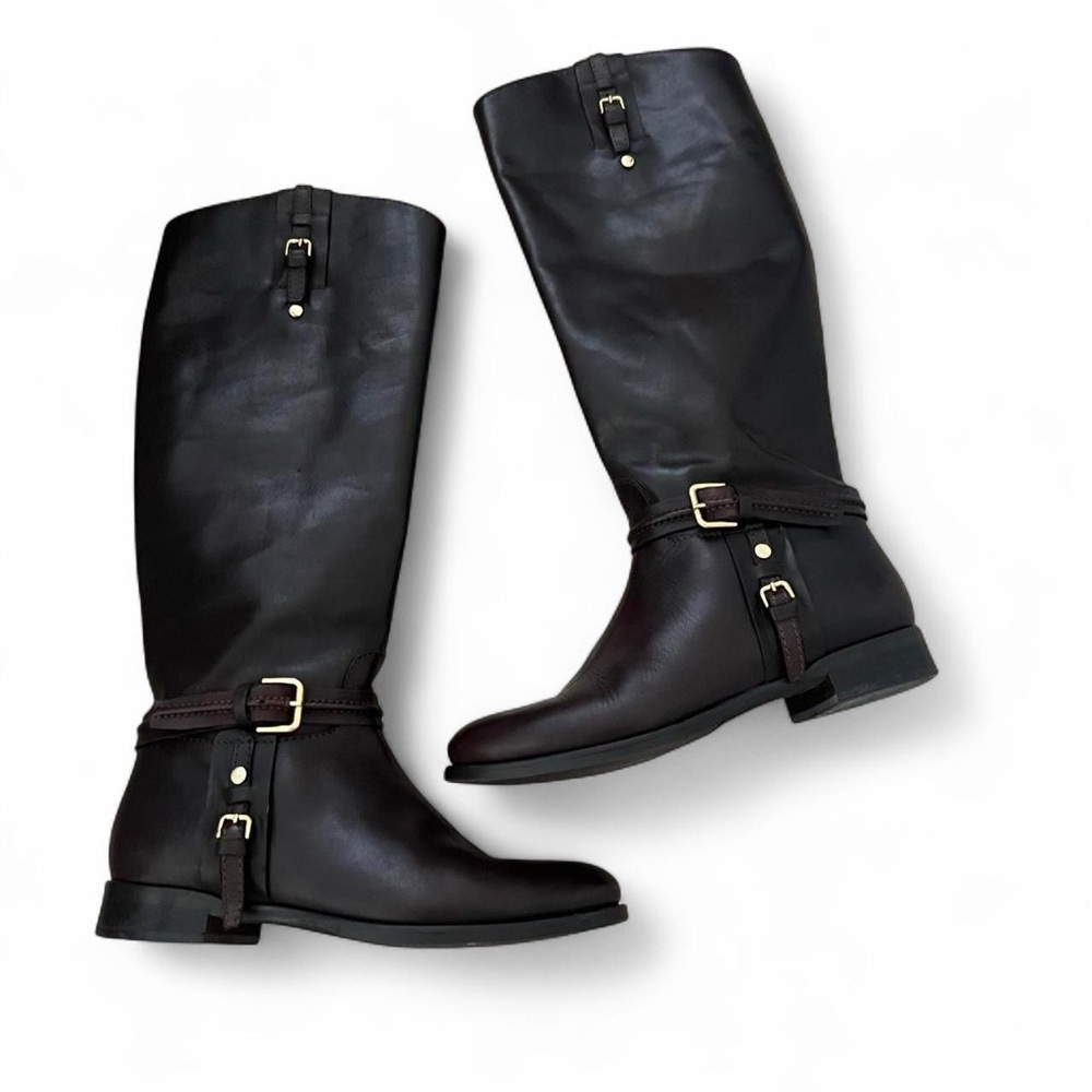 Elegant Black Leather Riding Boots